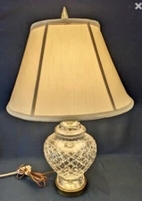 WATERFORD CRYSTAL GINGER JAR LAMP WITH FINIAL-28" HEIGHT~RARE FIND