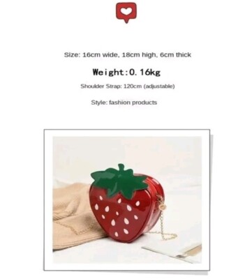 ASYG Strawberry Tote Bag - Cute Grocery Shopping Bag, Portable Shoulder Bag For Girls - View #13
