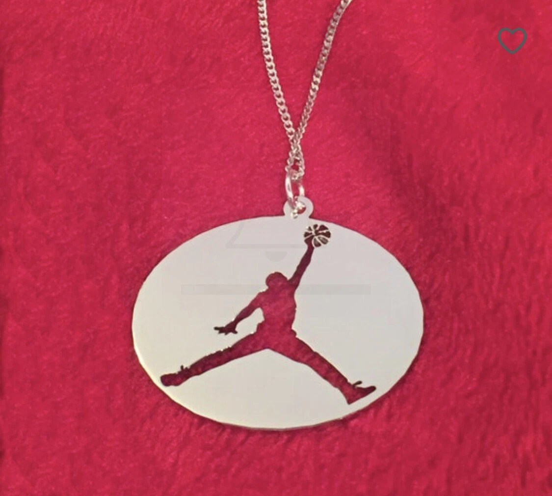 Lsnconecall Michael Jordan Last Shoot Basketball Custom Oval Necklace Brass  Pendant Jewelry