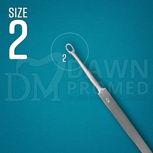 Fox Dermal Curettes Dermatology 1 mm - 6 mm instrumentos ENT grado alemán - Imagen 15 de 55
