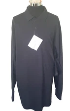 NEW with Tags Shirt Blauer Men's 2XL NAVY Pique Police Security Cotton Long Slvs