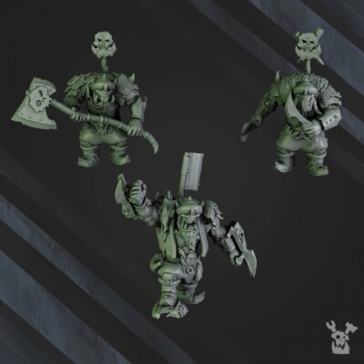 Set of 5 Porkaz Grorks (build kit) - DakkaDakka Store/Sci-fi/Tabletop Miniature