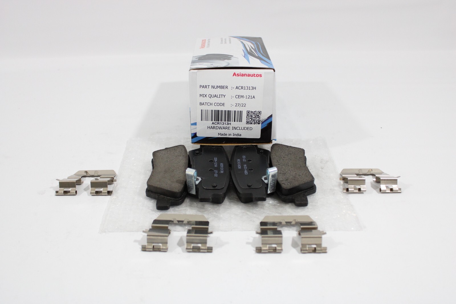 Asianautos Full Ceramic Rear Brake Pads With Hardware For Kia Niro 2017