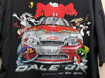 Vintage NASCAR Dale Earnhardt Jr Looney Tunes short sleeve shirt KV29962