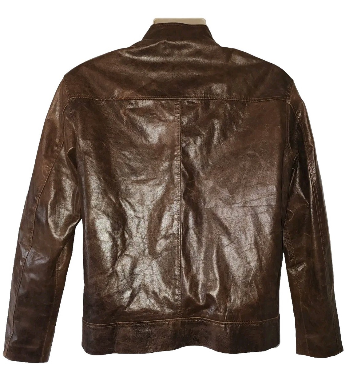 Leather Jacket Made In Colombia Hand Made High Quality Brown Mens