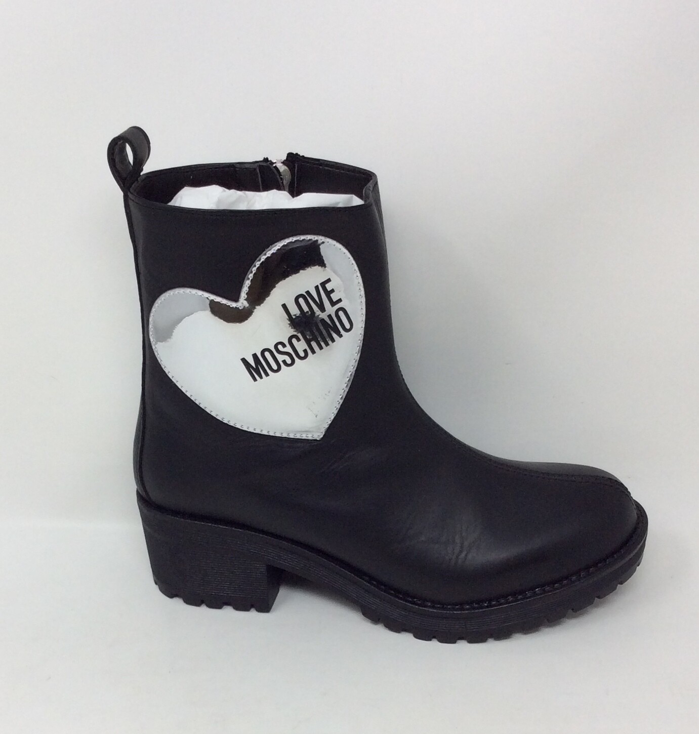 silver heart boots