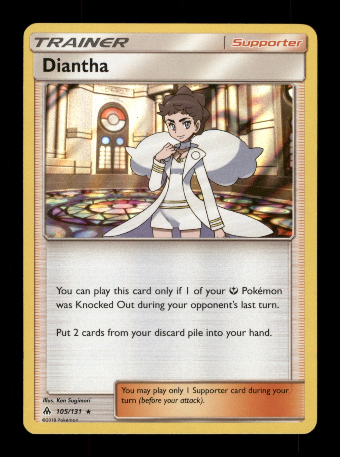 Diantha 105/131 Holo 2018  Pokemon Trading Card TCG 
