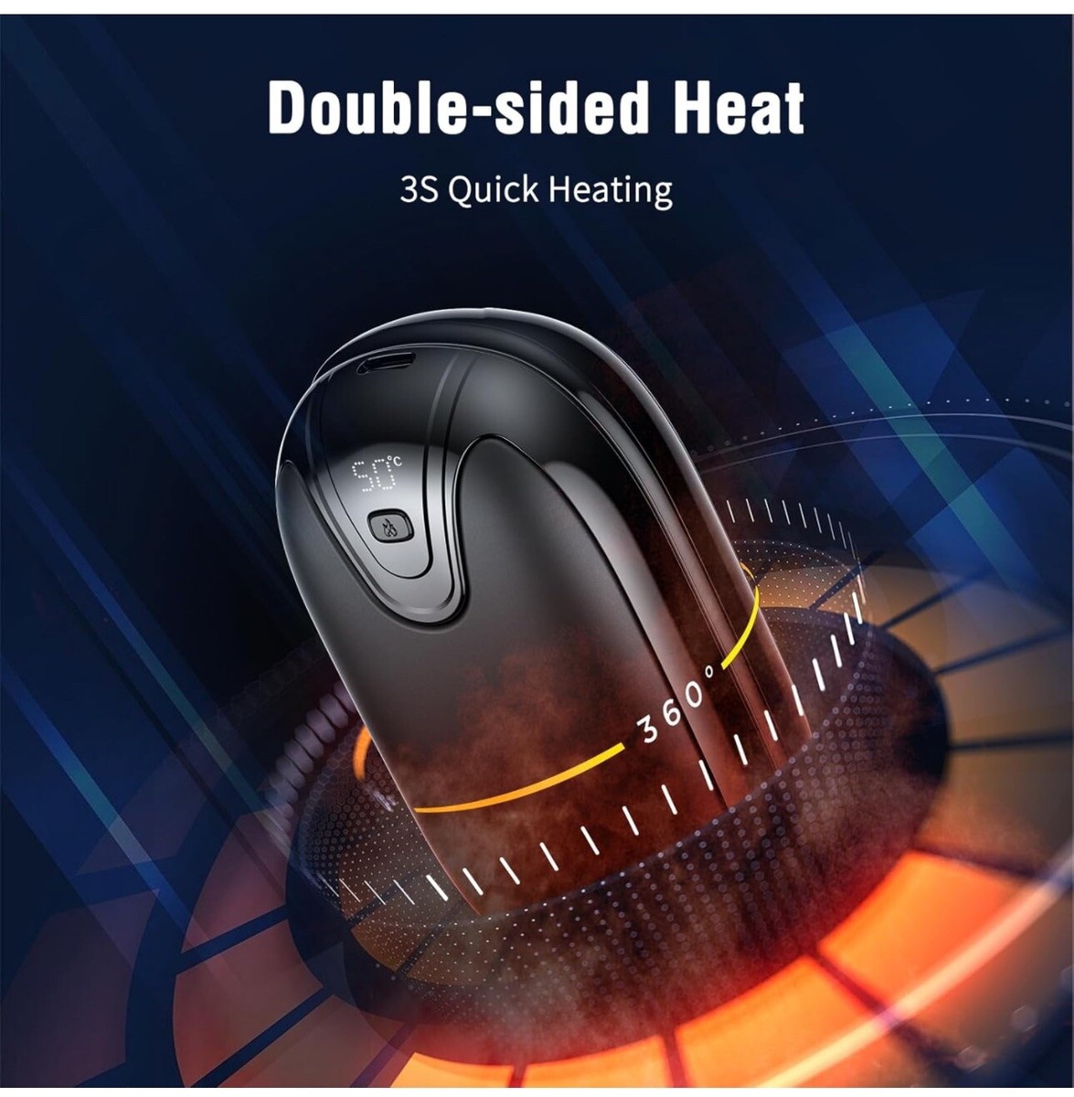 Scaldamani Ricaricabile | 2 Pezzi Portatili | 3 Livelli Calore | 12 Ore Durata - Foto 7