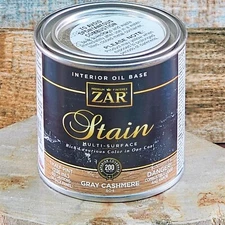 ZAR Oil Based Interior Wood Stain 504 Gray Cashmere Half 1/2 PT One Coat Premium