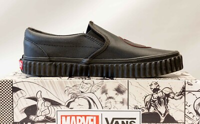 VANS Classic Slip On Marvel Black Widow Unisex Skate Shoes Size 5 Men 6.5 Women Vans Black Widow Marvel Slip On Skate Shoes Womens 6.5 Mens  main image 2