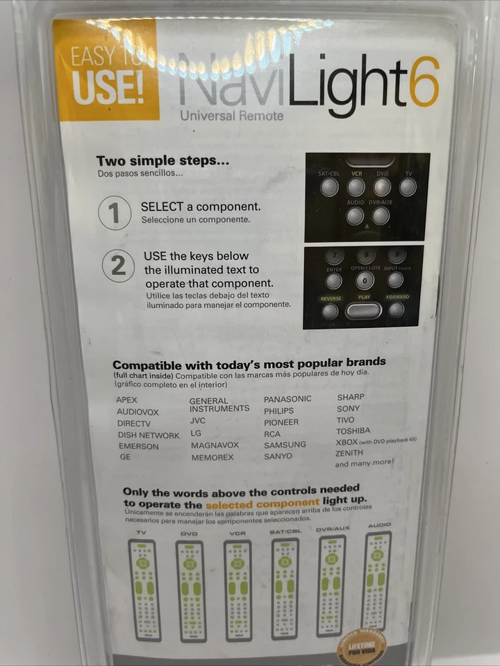 RCA Navilight 6 device UNIVERSAL REMOTE CONTROL RCR660 NEW Open Box - Image 4 of 4