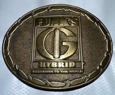 Vtg Funk's G Hybrid Seed Corn Lewis Buckles Brass Belt Buckle Limited Edition
