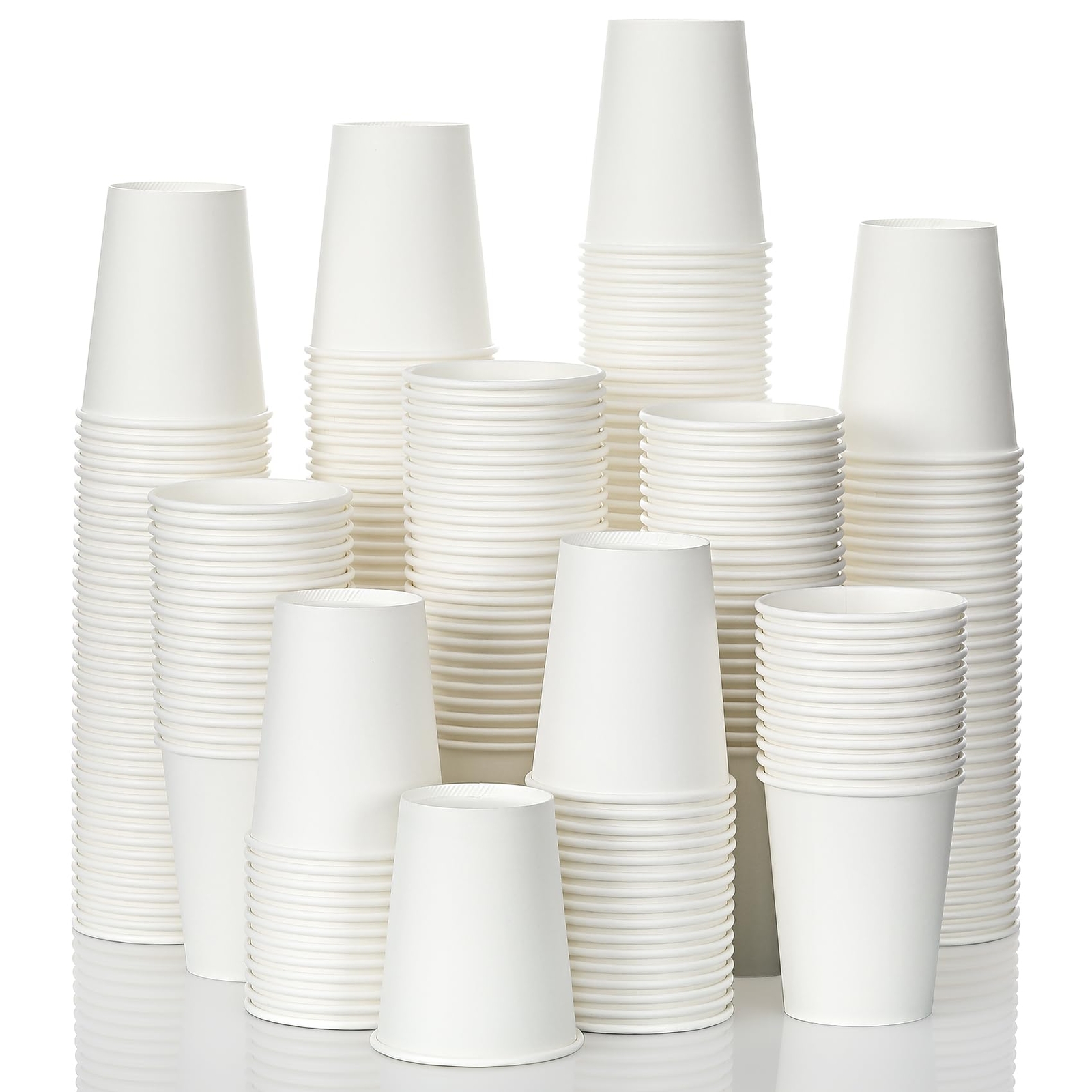 AOZITA 120 Pack 8 oz Paper Cups, White Paper Coffee Cups, Disposable Party Cups,