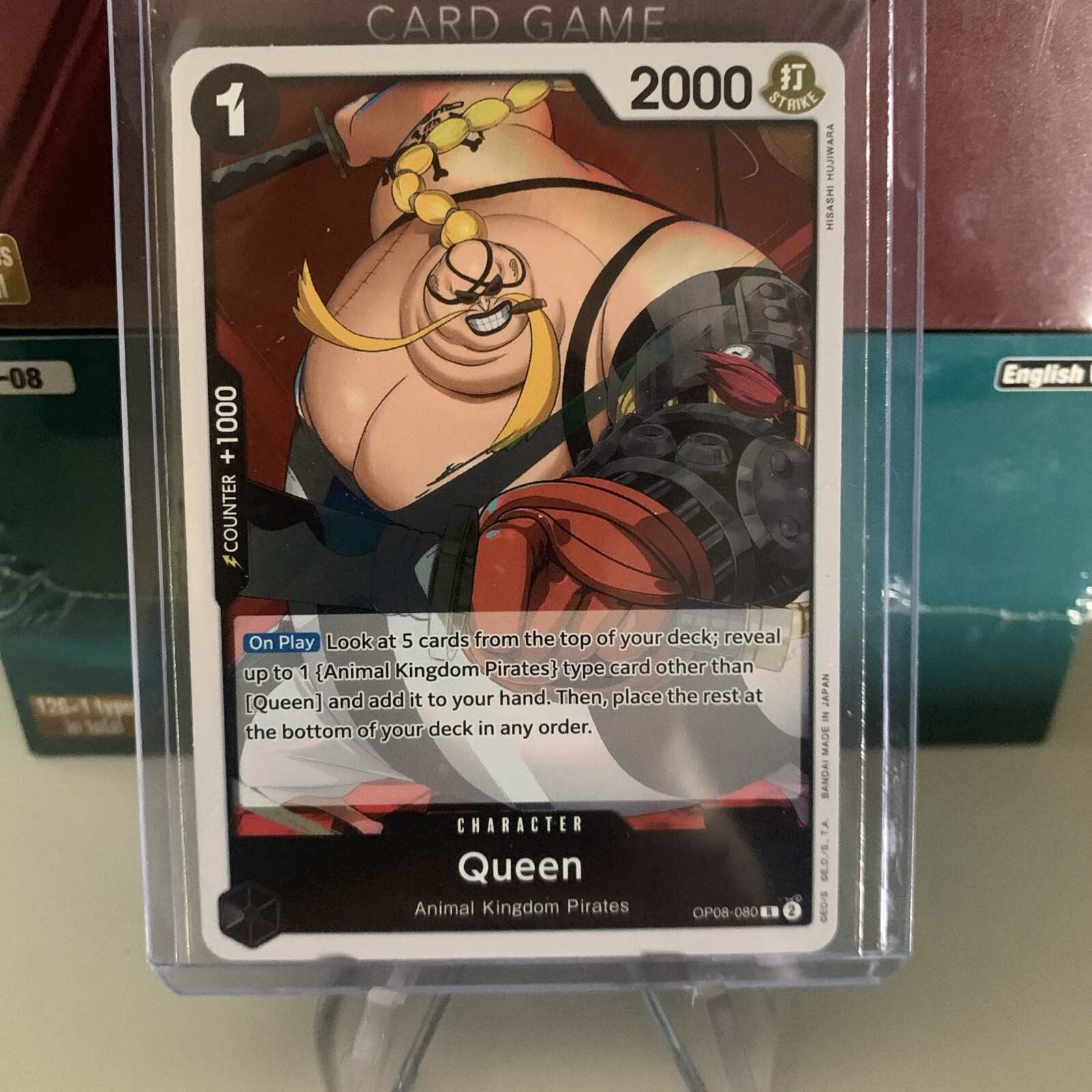Queen OP08-080 Rare English Two Legends One Piece TCG Card Game