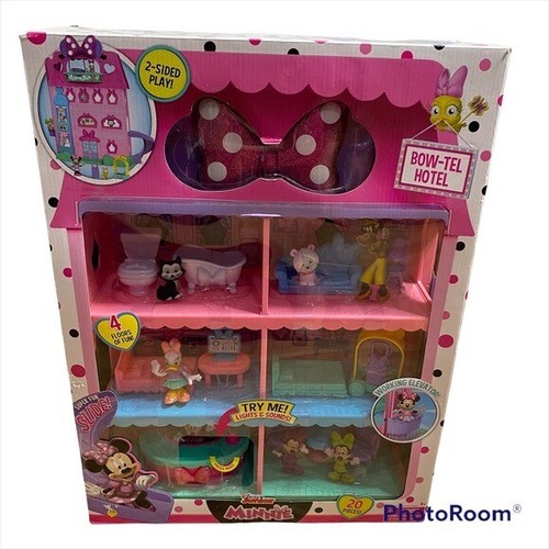 Minnie Mouse Bow-Tel Hotel Play Set NWT House W/ Figures Disney - 第 2/10 張圖片