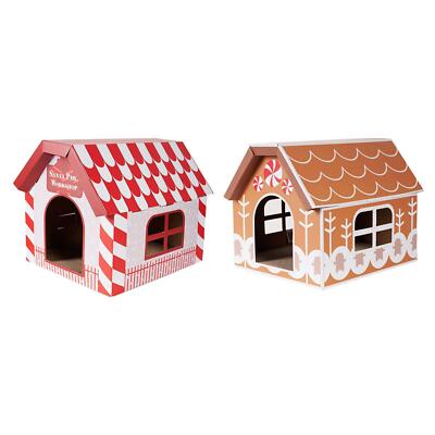 Katzenkratzer Haus DIY Wellpappe Kratzbox für Hase Weihnachtsgeschenke