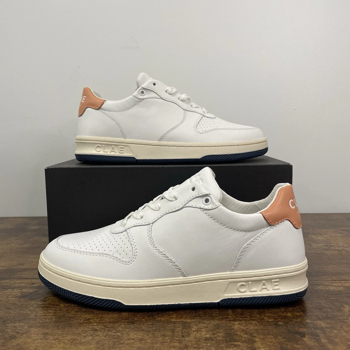 CLAE Los Angeles White Knit Sneakers Men’s Size 10 Casual Lace Up Shoes Clae Men main image 3