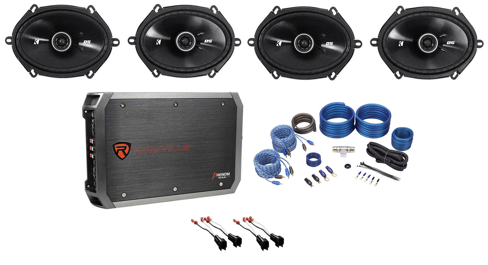 Заводской комплект для замены динамиков Kicker 6x8 4-канальный усилитель для Ford F-150 2007-2008 годов выпуска