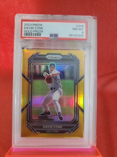 2023 Prizm GOLD #248 David Cone # 10/10 PSA 8 New York Yankees