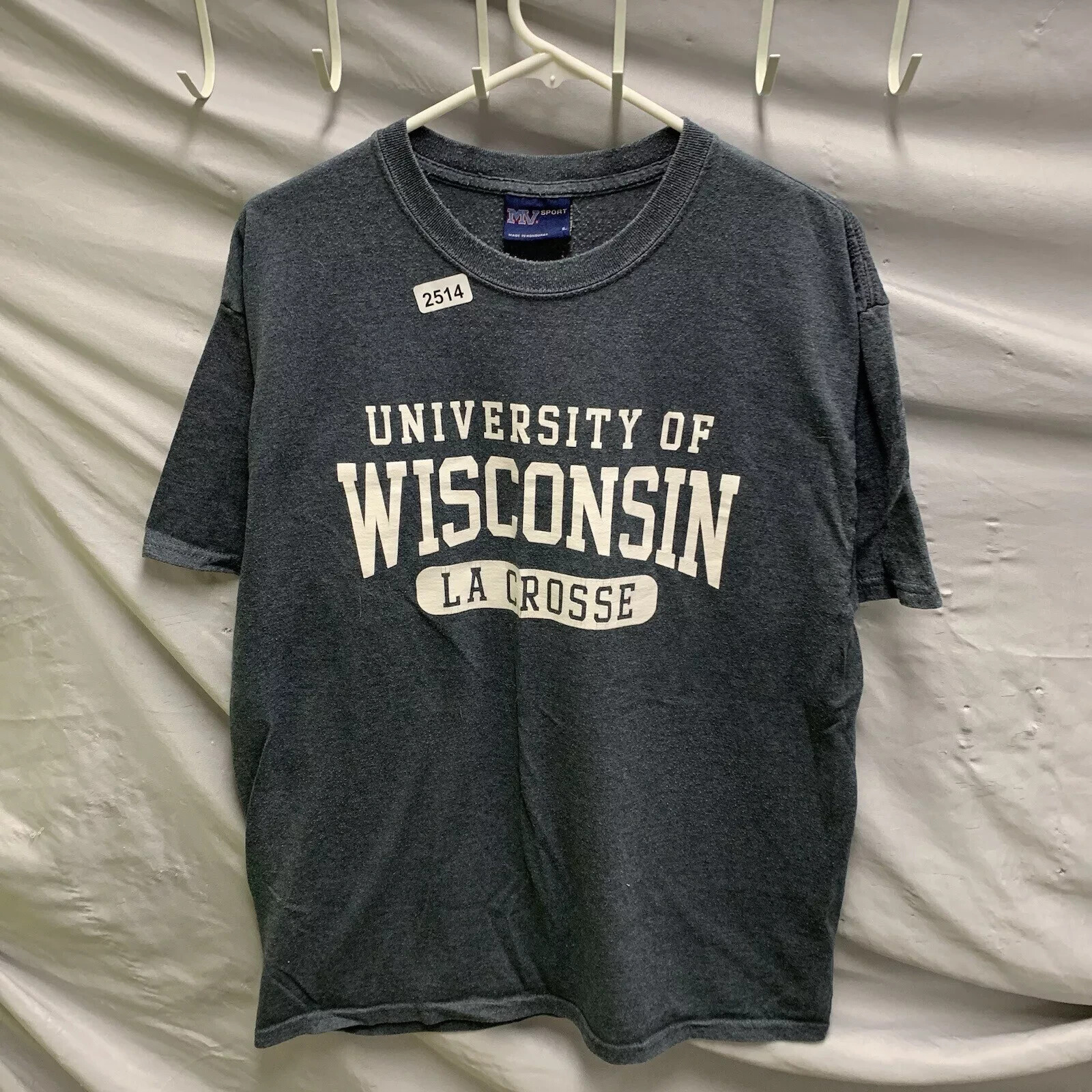 University Of Wisconsin Shirt Adult Large Grey Short Sleeve College Y2K Men’s