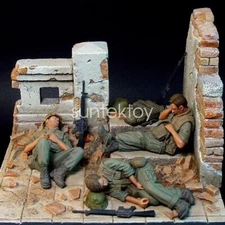 Resin Soldier Man WWII Military Scene Resting Soldier Unpainted Unpainted 1/35