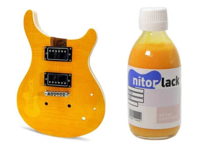 NITOR Gitarren Beize / Woodstain Gelb / Yellow Santana auf Wasserbasis 250 ml Flasche