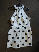 River Island Kombinezon w kropki z peplum Rozmiar 12 Nowy Sugerowana cena detaliczna 55 £