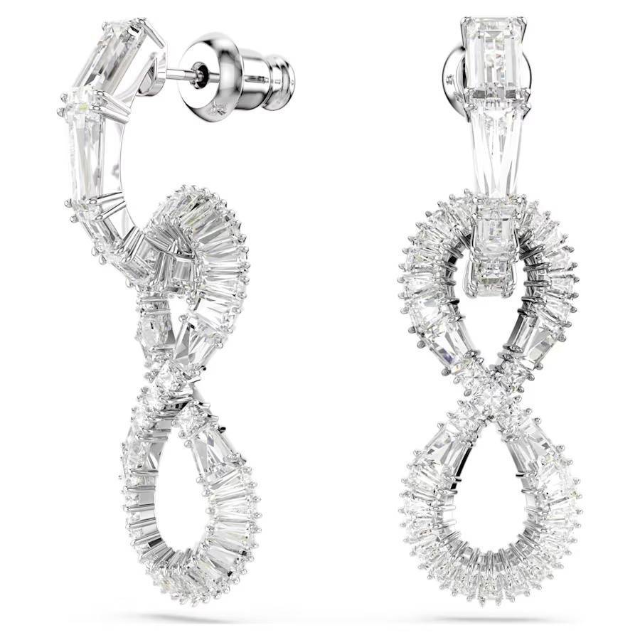 Orecchini Swarovski Hyperbola Pendenti 5679793 Earring Cristalli Rodio Infinito