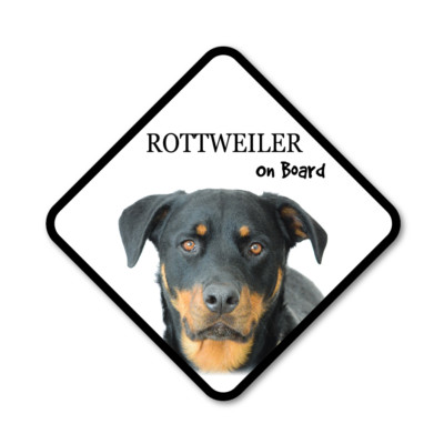 ROTTWEILER an Bord Vinyl Auto Van Aufkleber oder Schild und Sauger Hund Haustier Liebhaber 