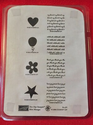 Stampin  Up! Mini Messages (Two Step Stamping, Set of 8) - 2004