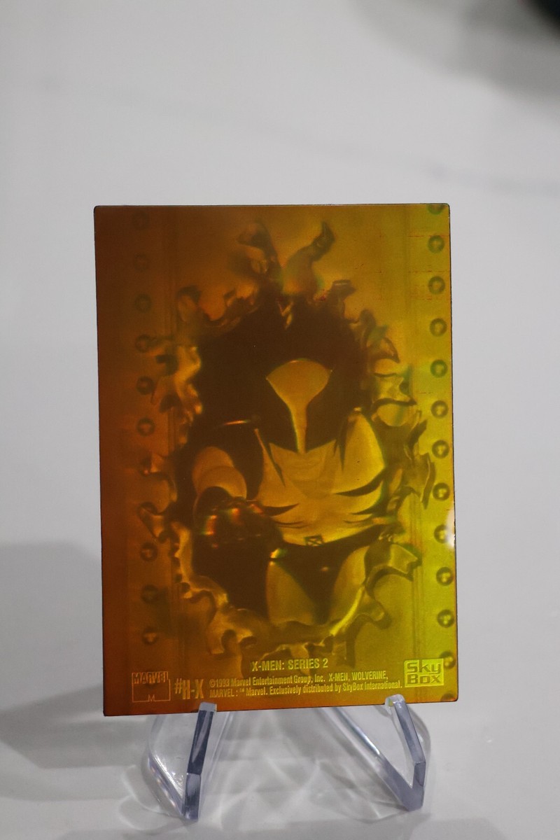 1993 Marvel X-Men Series 2 H-X Wolverine Hologram Card Yellow