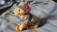 TY BEANIE BABIES 2000 Stuffed dog "Sarge" w/tag German Shephard t5