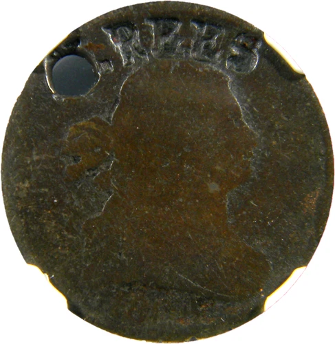 Philadelphia PA, 1804 1/2 Cent - 1838 H. Rees Counter Stamp  NGC AG 3 BN (14-4)