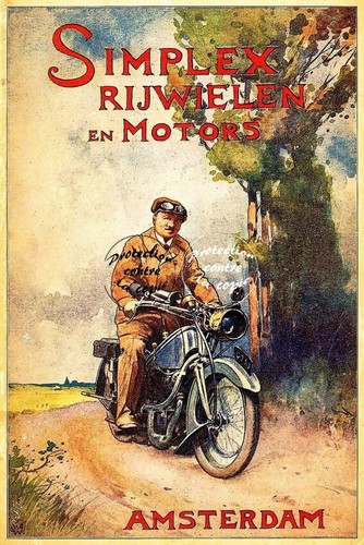 Poster Vintage AUTOMOTO Vélo/Cycles – Affiche Haute Qualité 50x70 Cm – Neuf Sous Emballage