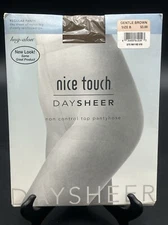 VTG SEARS Nice Touch Day Sheer Non-Control Top Pantyhose Gentle Brown B