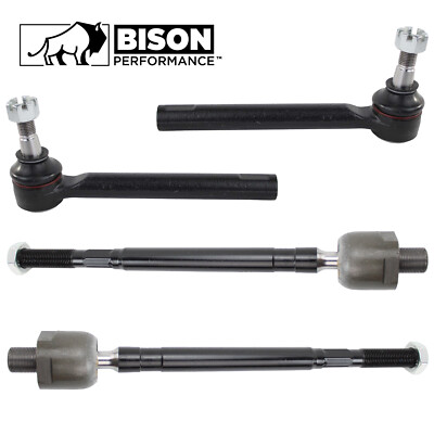 Bison Performance 4pc Inner Outer Steering Tie Rod Ends Kit For Murano 2005-2007