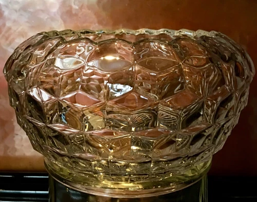 Beautiful Vintage FOSTORIA American Pattern 8" Cupped In Footed Bowl Excellent