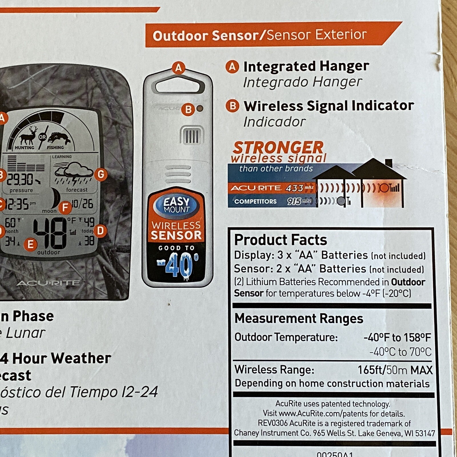 Acurite Sportsman Forecaster With Hunting And Fishing Activity Meter Wireless