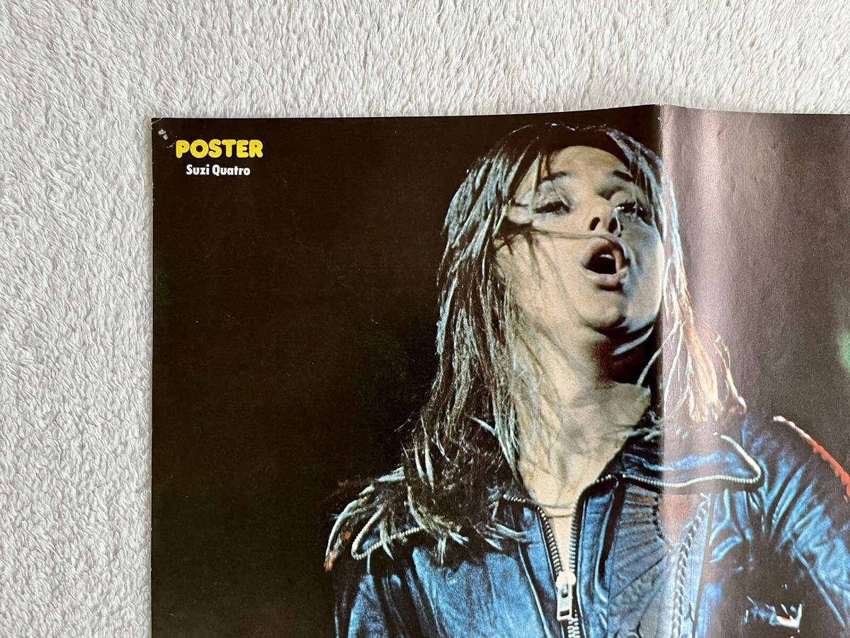 SUZI QUATRO 1975 LIVE Swedish Poster Music Magazine 1970s Vintage