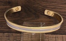Two Tone Magnetic Bracelet Arthritis Pain Therapy Energy Cuff Bangle
