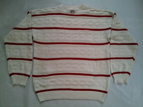 2 VINTAGE MADE IN USA JORDAN ERA NUTMEG NBA CHICAGO BULLS SWEATERS BOTH SIZE L. - Picture 9 of 12