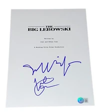 Jeff Bridges John Goodman Signed The Big Lebowski Movie Script Screenplay BAS B