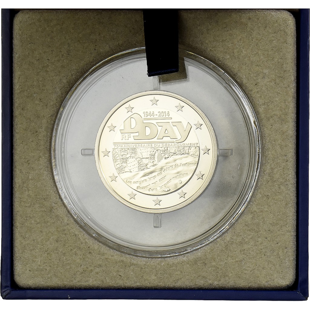 France, 2 Euro, 70è Anniversaire du Débarquement, D-Day, BE, 2014, MDP