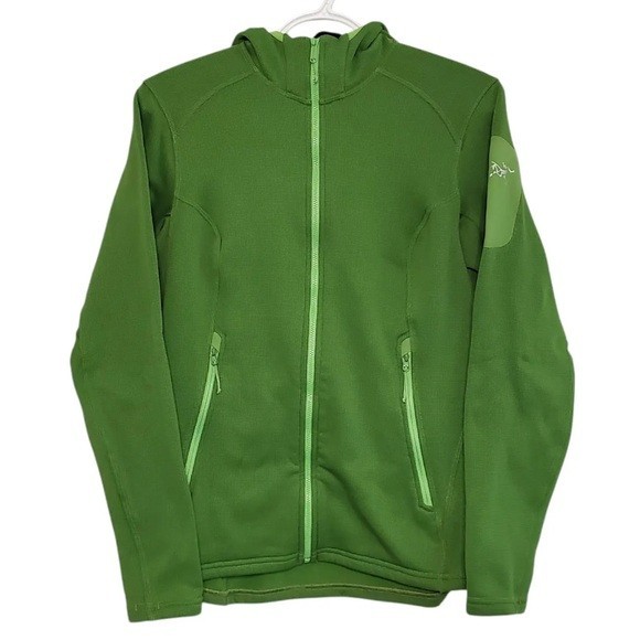 Arc'teryx Delta Covert Ninja felpa con cappuccio zip giacca verde piccolo gorpcore polartec