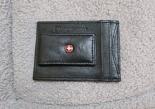 Alpine Swiss 910A-PARENT Front Pocket Wallet - Black