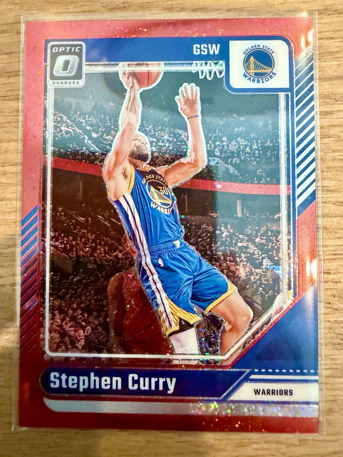 2024-25 Panini Donruss Optic - Stephen Curry #155 Red Glitter Prizm 72/75