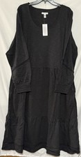 Denim Co Canyon Retreat Easy Midi Boot Dress Size 2X Washed Black