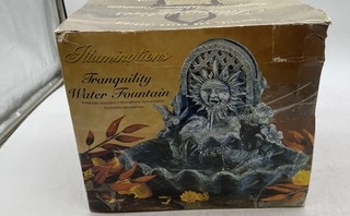 Illuminations Green Celestial Sun Tranquility Decorative Tabletop Water Fountain