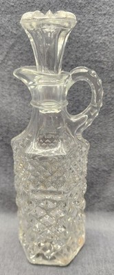 Vintage Anchor Hocking Wexford Glass Cruet Decanter Oil Vinegar 7.5'' EAPG