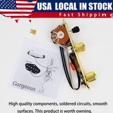 Prewired Loaded Guitar Control Plate 3 Way Switch Knob for Tele